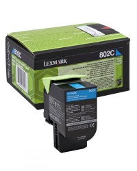 Toner Laser Lexmark 80C20C0 Low Cyan -1k Pgs
