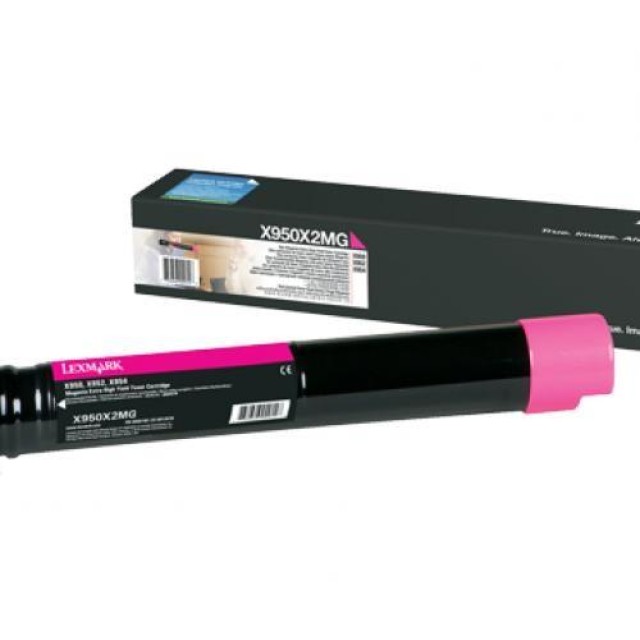 Toner Laser Lexmark X950X2MG Magenta Extra High Yield - 22k Pgs