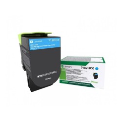 Toner Laser Lexmark 71B2HC0 High Yield Cyan -3.5k Pgs