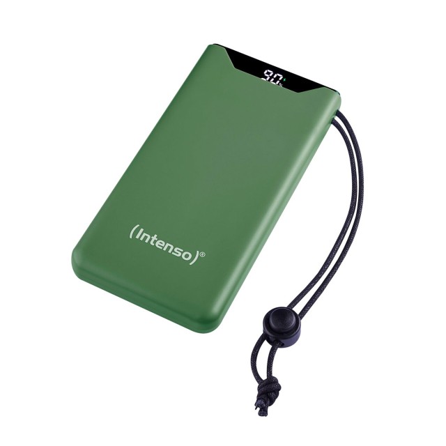 Intenso F10000 Power Bank 10000mAh 20W με Θύρα USB-A και Θύρα USB-C Quick Charge 3.0 Green - 7332037