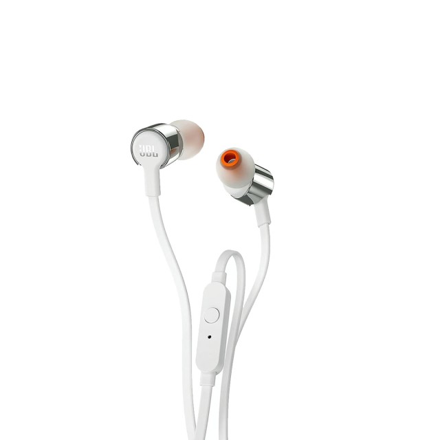 JBL T210, InEar Universal Headphones 1-button Mic-Remote (Grey) JBLT210GRY