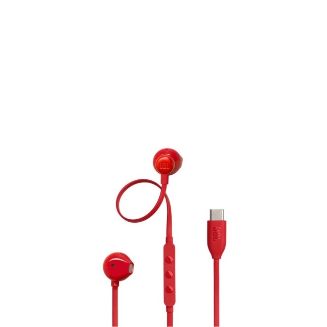 JBL Tune 305C, Ear-Buds Headphones, USB-C, Hi-Res, (Red) - JBLT305CRED