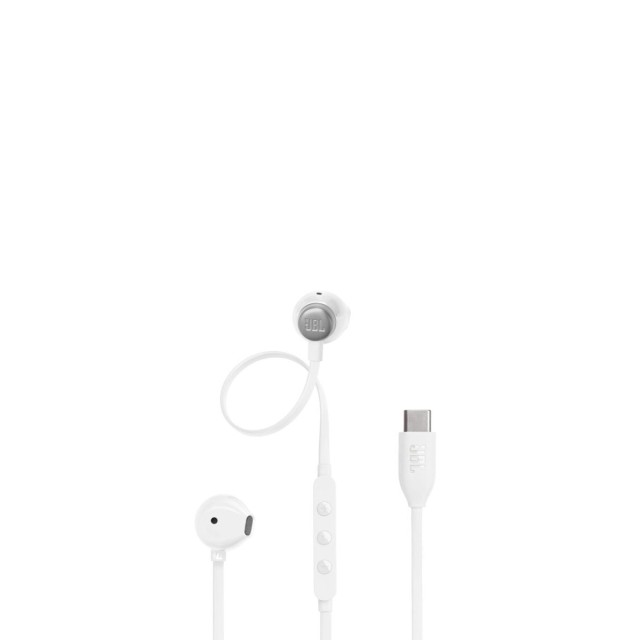 JBL Tune 305C, Ear-Buds Headphones, USB-C, Hi-Res, (White) - JBLT305CWHT