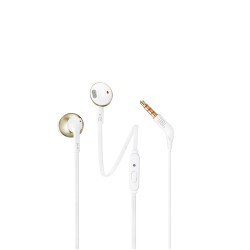 JBL T205Ε, InEar Universal Headphones 1-button Mic,Remote (Gold) - JBLT205CGDE