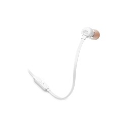 JBL T110E, InEar Universal Headphones 1-button Mic-Remote (White)