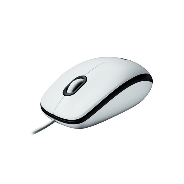 Logitech B100 Optical USB Mouse WHITE (910-003360)