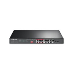 Mercusys MS118CP 16-Port 10,100Mbps + 2-Port Gigabit Rackmount Switch with 16-Port PoE+
