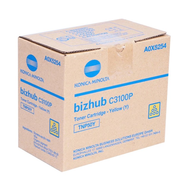 Toner Laser Konica-Minolta BizHub C3100P TNP-50Y Yellow 5k