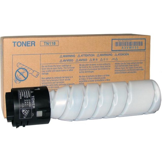 Toner Copier Konica-Minolta TN118Black - VE=2 24K Pgs