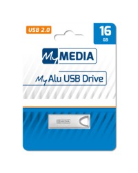 MyMedia My Alu USB Drive 16GB USB 2.0 (by Verbatim) - 69272