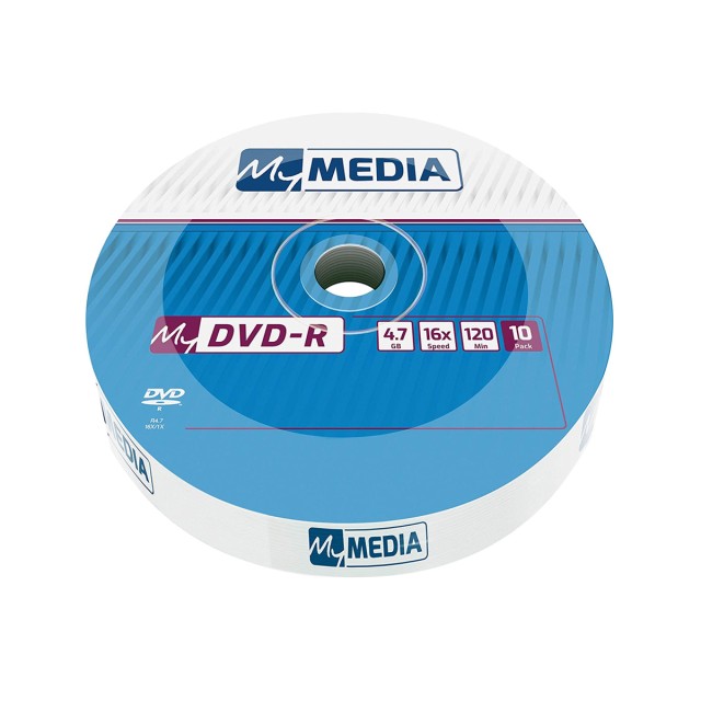 MyMedia - DVD-R 52X 10PK Wrap 4.7GB (by Verbatim) - 69205