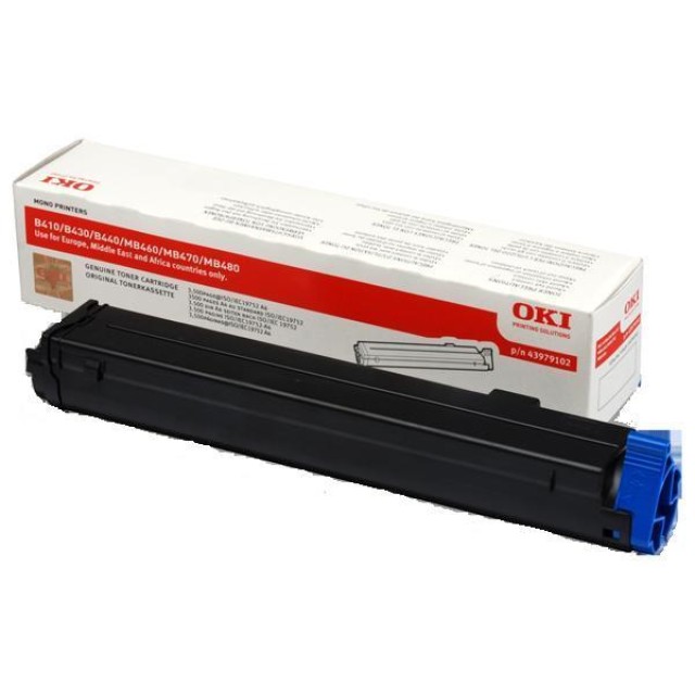 Toner Laser Oki 43979102 Black 3.5K Pgs