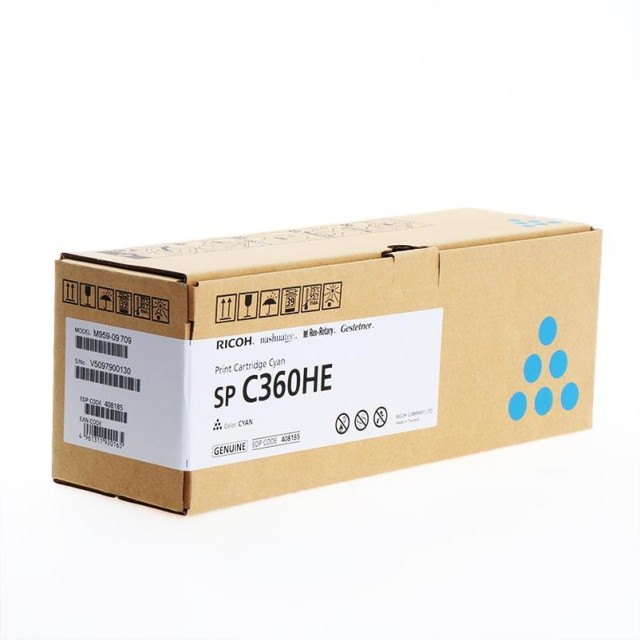 Toner Laser Ricoh SPC360HE Cyan 5k Pgs