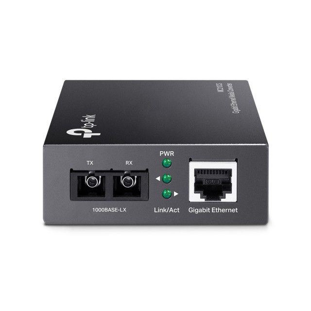 TP-Link MC210CS 1000Mbps RJ45 to 1000Mbps Single-Mode SC Fiber Converter, Full-duplex
