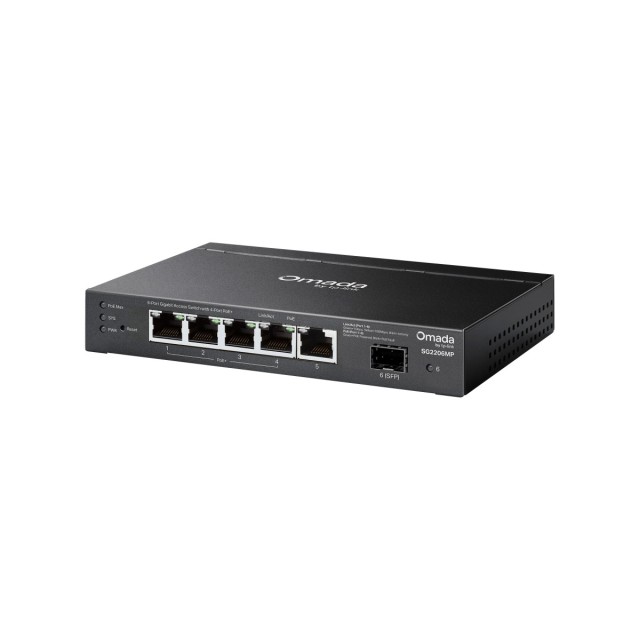 TP-Link Omada Access 6-Port Gigabit Switch with 4-Port PoE+ - SG2206MP