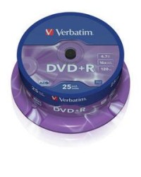 DVD+R VERBATIM 43500 AZO 4.7GB 16X MATT SILVER SURFACE