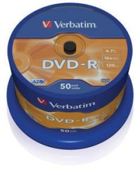 DVD-R VERBATIM 43548 AZO 4.7GB 16X MATT SILVER SURFACE 50