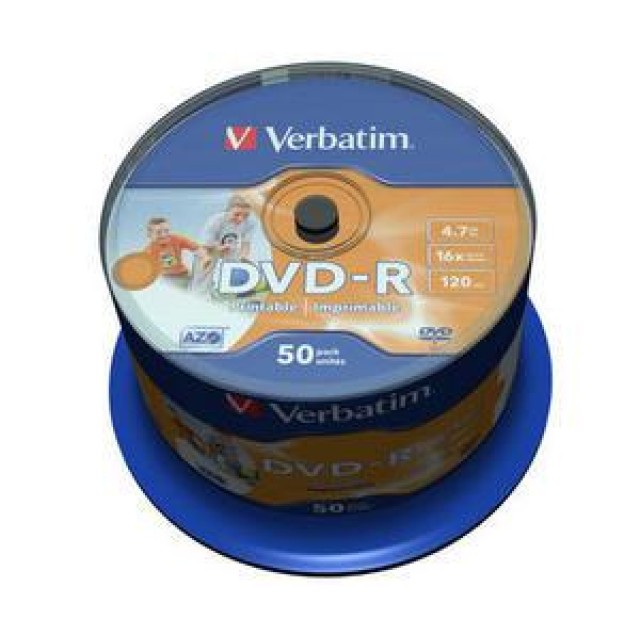 DVD-R VERBATIM 43533 AZO 4.7GB 16X WIDE PRINT. SURFACE NON-ID