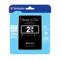 VERB. 2.5″HDD EXT. 3.0 BLACK 2TB - 53177