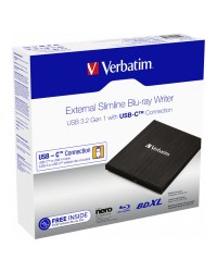 Verbatim Εξωτερικό Blu-ray Writer Drive USB 3.1 Μαύρο – 43889